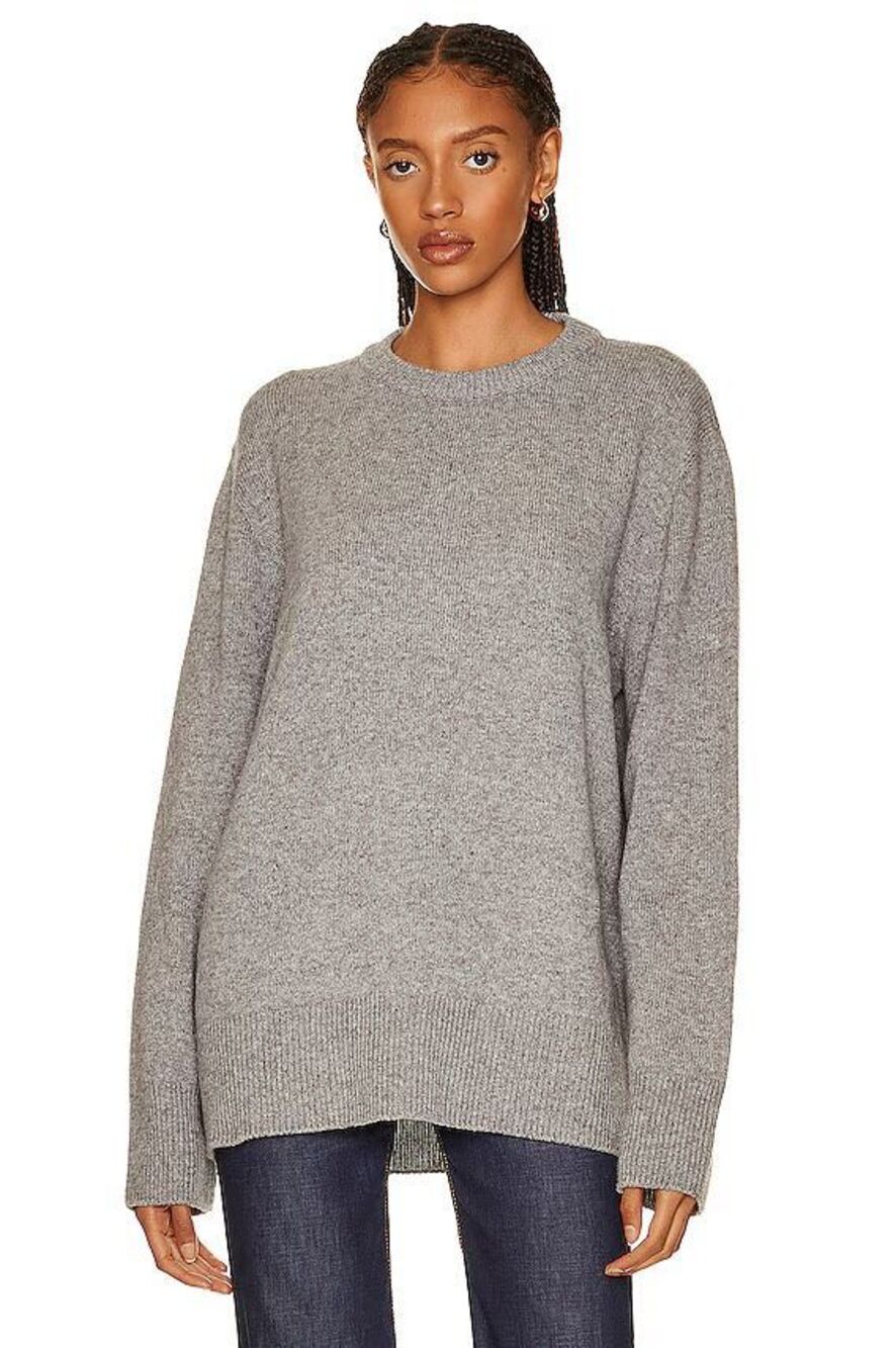 RE/DONE Redone 90’s Oversize Crewneck Gray Wool Blend Relaxed Sweater Size XS